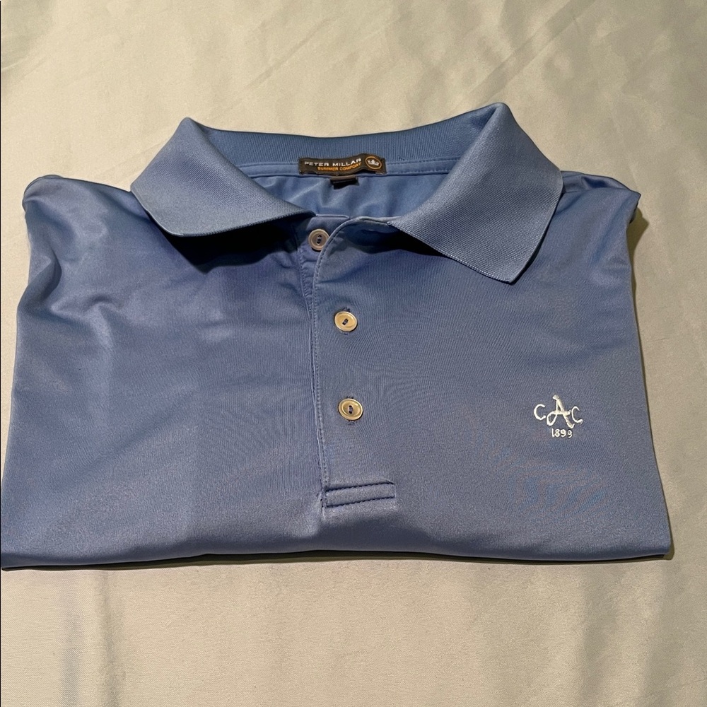Peter Millar Sky Blue Summer Comfort Polo Shirt Men’s Size XL - Picture 10 of 10